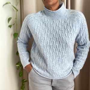 NWT J. Crew Cashmere Shrunken Cable-net Rollneck Sweater